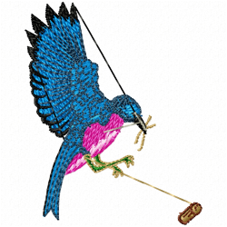 Small Birds Embroidery Design 9